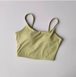 Small Sling Vest Integrated Fixed Gathering Sports Underwear Women's Bra Beauty Back Training Fitness Bra Summer Clothing Suit Zen fit plus