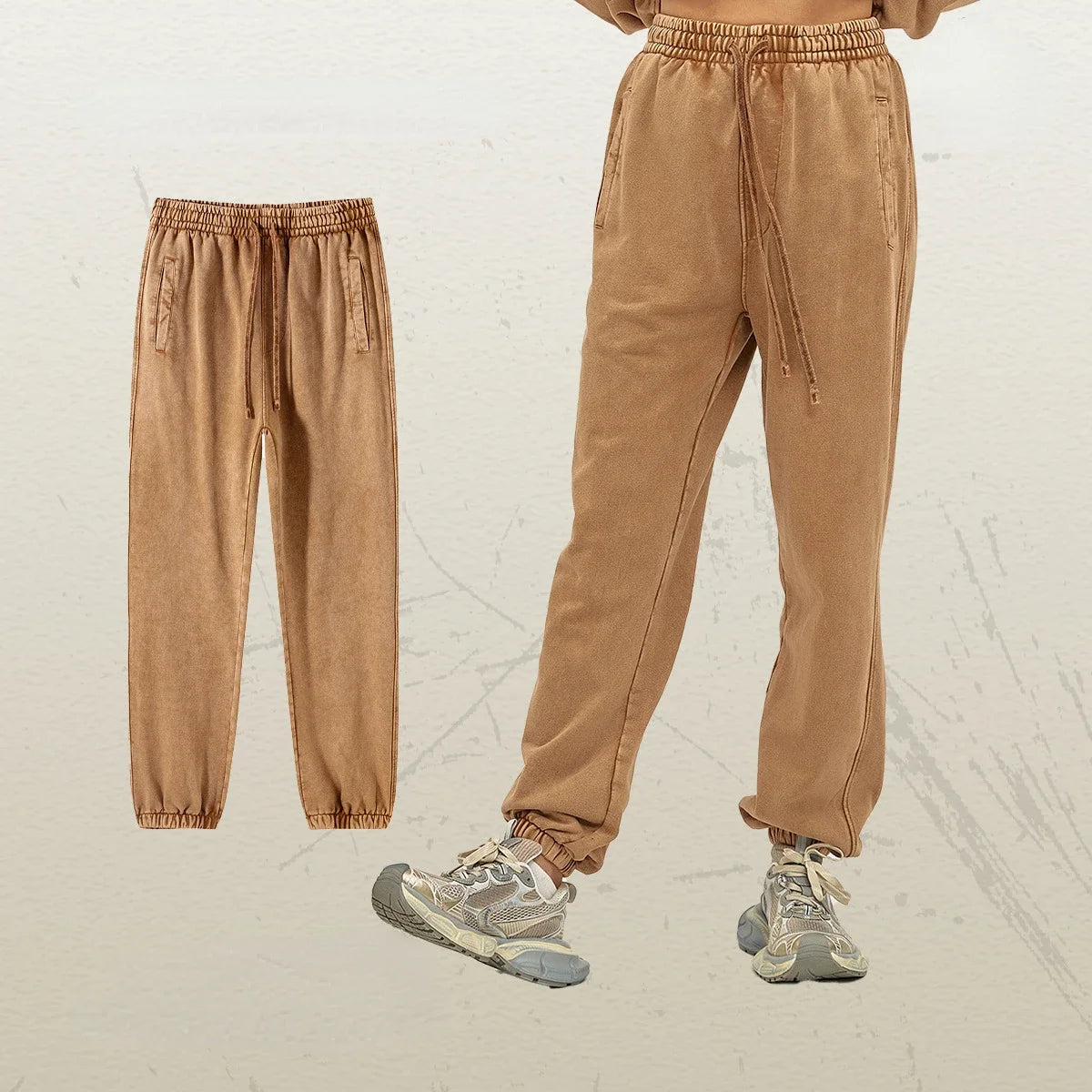 Sumuyoo 100% Cotton Unisex Thin Round Neck Hoodie Pants Set Fashionable Loose Sports Top Trousers Trendy Brand Pullover Pants Zen Fit Plus