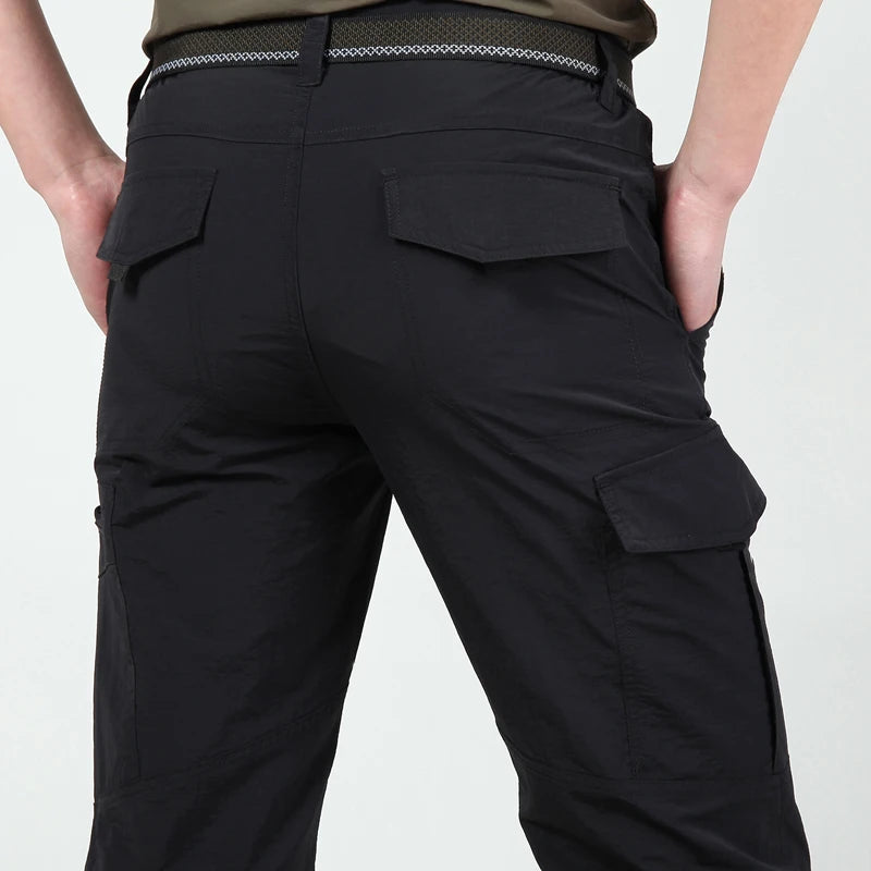 Men's Summer Tactical Cargo Pants Lightweight Casual Waterproof Trousers Casual Pants Wear-resisting Multi-pocket Outdoor Hiking Zen fit plus