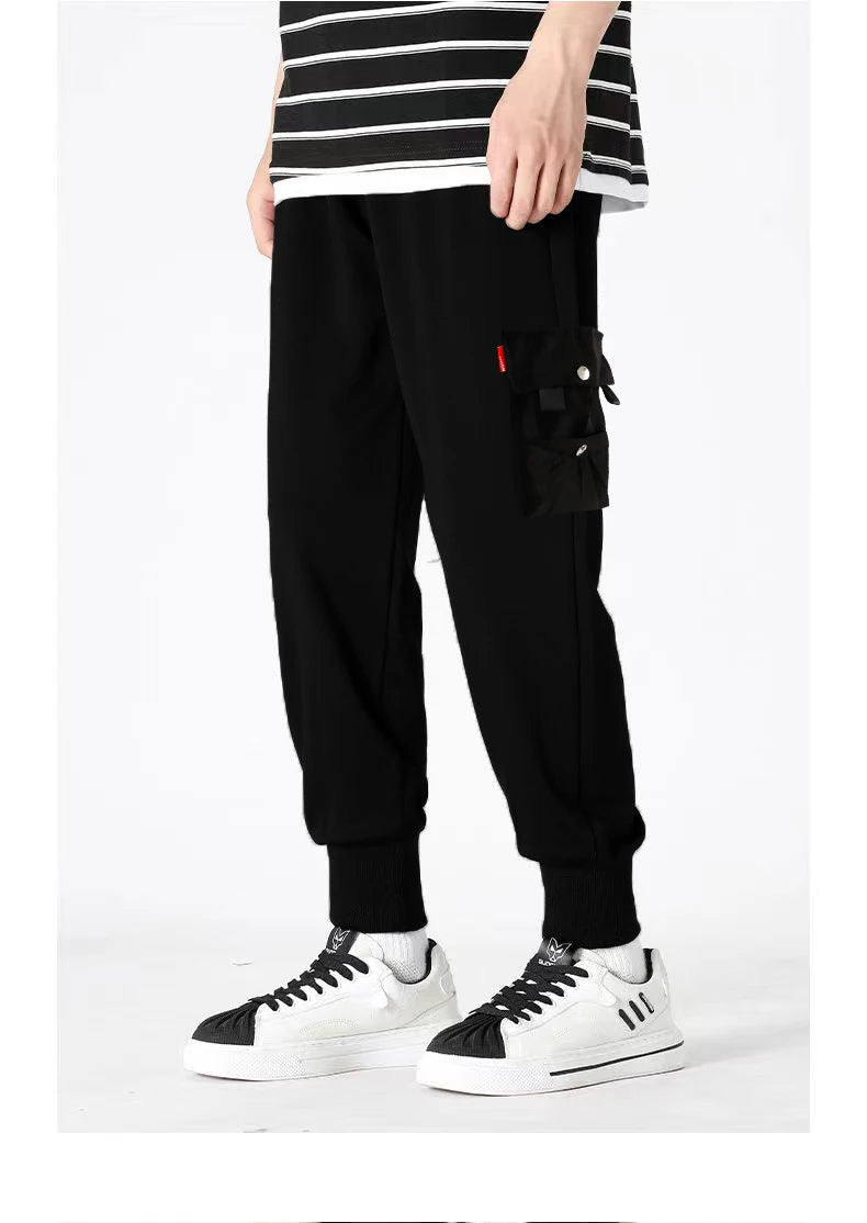 Classic Design Multi Flap Pockets Cargo Pants,Men's Loose Fit Drawstring Harem Cargo Jogger Pants oversized pants men and women Zen fit plus