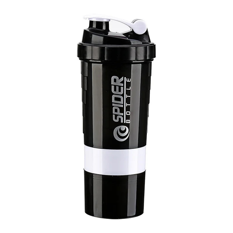 3 Layers Shaker Protein Bottle Powder Shake Cup Large Capacity Water Bottle Plastic Mixing Cup Body-Building Exercise Bottle Zen fit plus