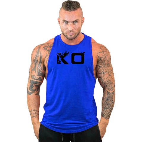 Men's Cotton Sleeveless shirt animal Bodybuilding Workout Tank Tops Muscle Fitness Shirts Male Gym Skull Beast Stringer Vest Zen fit plus