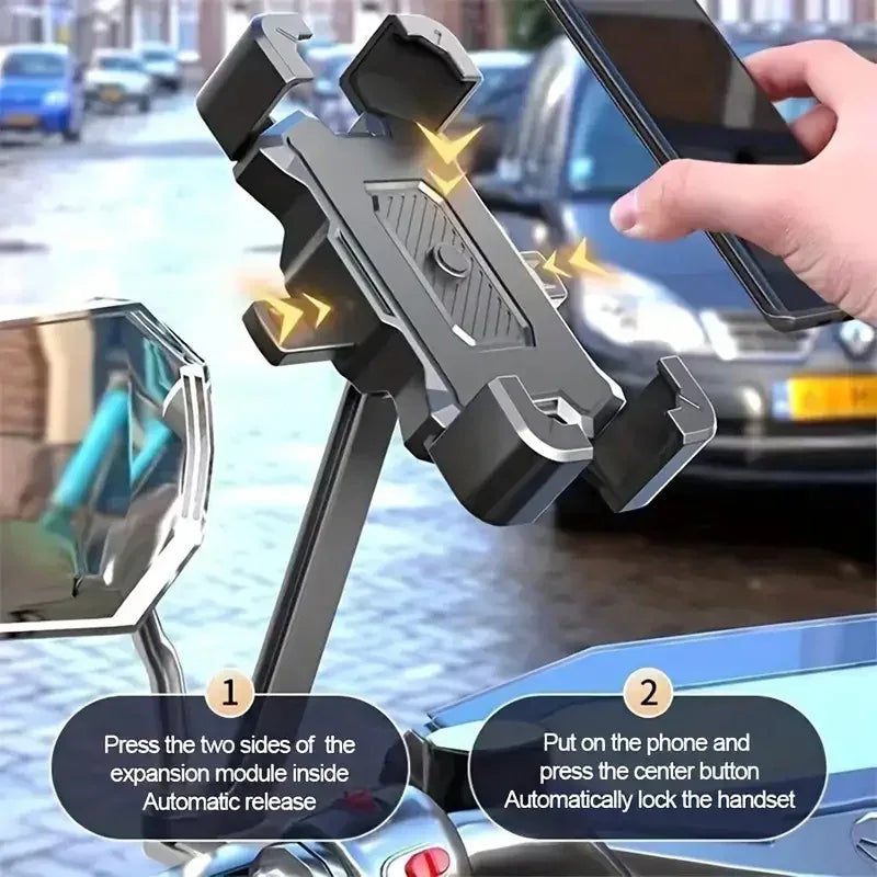 2PCS 360° Rotatable & Adjustable Bike/Motorcycle Phone Mount - Shockproof, Anti-Slip Holder For phone, - Durable Abs Material - Zen Fit Plus