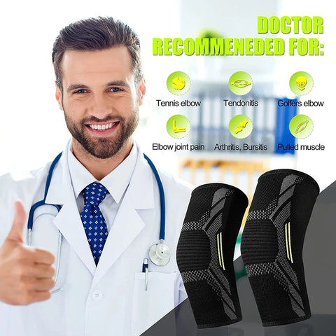 Elbow Support Elastic Gym Sport Elbow Protective Pad Absorb Sweat Sport Basketball Volleyball Tennis Arm Sleeve Elbow Brace Zen fit plus