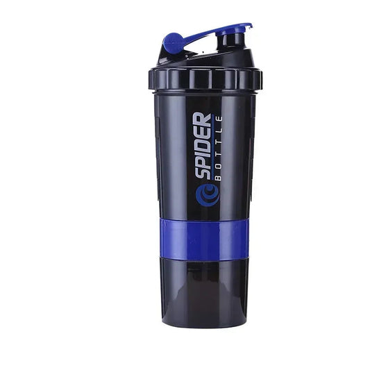 3 Layer Shaker Bottle Protein Mixing Shake Cup Sports Fitness Water Cup 550ml Scaled Plastic Water Bottles with Medicine Box Zen fit plus
