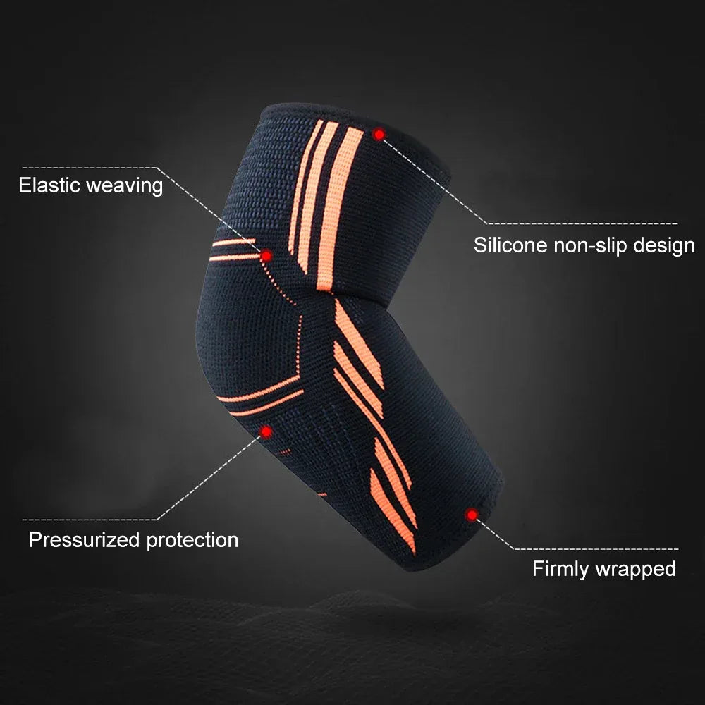 Elbow Support Elastic Gym Sport Elbow Protective Pad Absorb Sweat Sport Basketball Volleyball Tennis Arm Sleeve Elbow Brace - Zen Fit Plus
