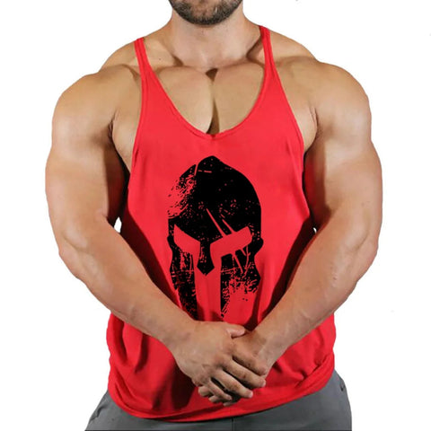 Men's solid color fitness trend print pattern loose thin belt vest breathable and comfortable sleeveless basketball vest Zen fit plus