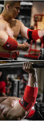 1PC PSIII 150cm Premium Elbow Pads Wrap Strap Bandage Brace Support Gym Fitness Sport Protecter for Weightlifting Bench Press - Zen Fit Plus