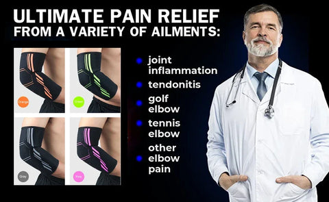 Elbow Support Elastic Gym Sport Elbow Protective Pad Absorb Sweat Sport Basketball Volleyball Tennis Arm Sleeve Elbow Brace - Zen Fit Plus