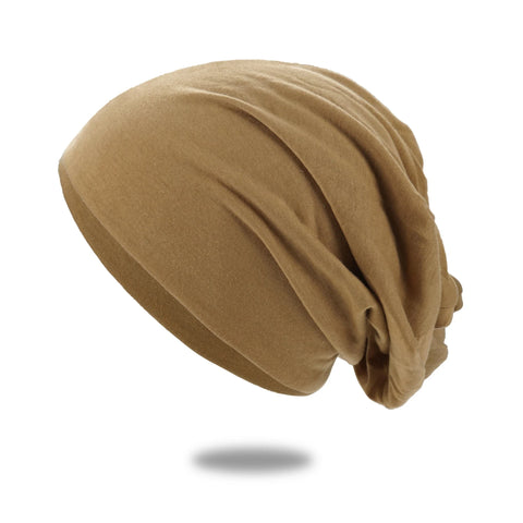 1Pack Solid Color Unisex Men Women Slouchy Beanie Hip-Hop Soft Cotton Cap Lightweight Running Beanie Adult Dwarf Hat Zen Fit Plus