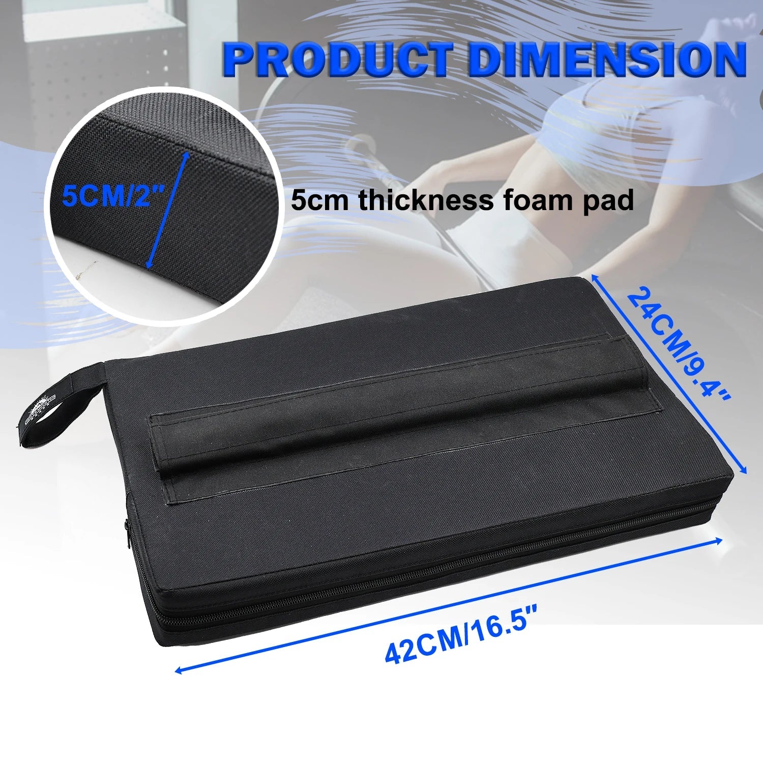 Square Hip Thrust Pad Protective Extra Thick foam pad for Barbell Weightlifting Hip Thrusts and Glute Bridges Workouts Home Gym Zen fit plus