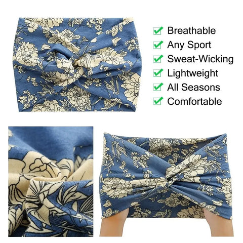 Hair Accessories Twisted Extra Large Thick Wide Headbands Turban Workout Headband Head Wraps for Women - Zen Fit Plus