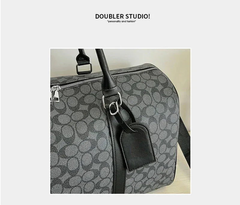 PU Leather Gym Bag Travel Totes Duffle Women Sports Fitness Business Casual Luggage Handbag Outdoor Shoulder Weekend Bag for Man - Zen Fit Plus