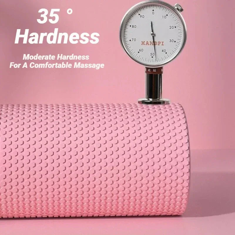 Hexagonal Yoga Roller: Round EVA Foam Cylinder for Pilates & Enhanced Home Workouts (Diameter 9.5cm, Length 29.7cm) - Zen Fit Plus