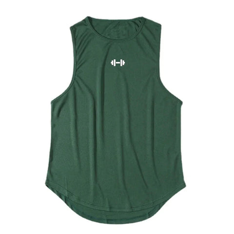Summer Men's Running Vest Gym Tank Tops Fitness Clothing Quick-drying Loose Bodybuilding Sleeveless Shirt Basketball Singlets Zen fit plus