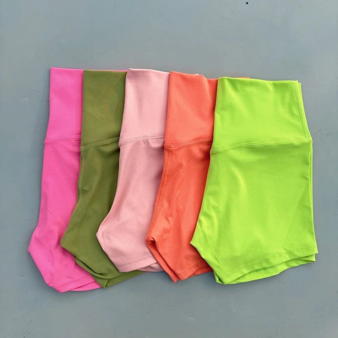 Solid Color tight Women Fitness Sport Short High Waist Yoga Short Legging Squatting Proof Comprehensive Training Jog AthletiC Zen fit plus