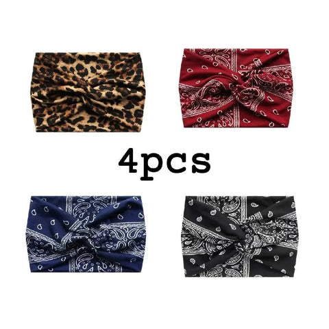 Boho Style Wide Headbands For Women Extra Large Turban Workout Headband Fashion Yoga Hair Bands Twisted Thick Hair Accessories Zen Fit Plus