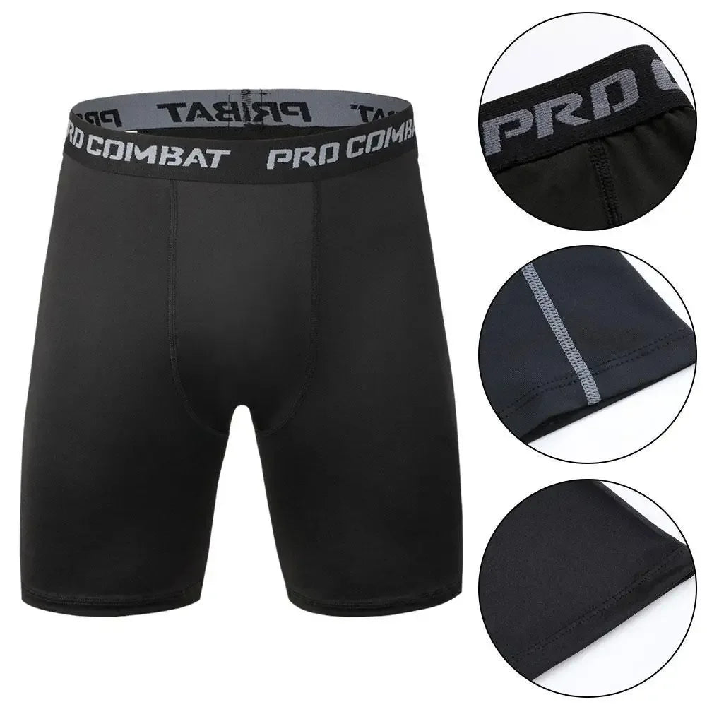 Sports Men Leggings Male Fitness Pants Elastic Compression Tights Gym Running Training Shorts Quick Drying Bottoming Shorts - Zen Fit Plus