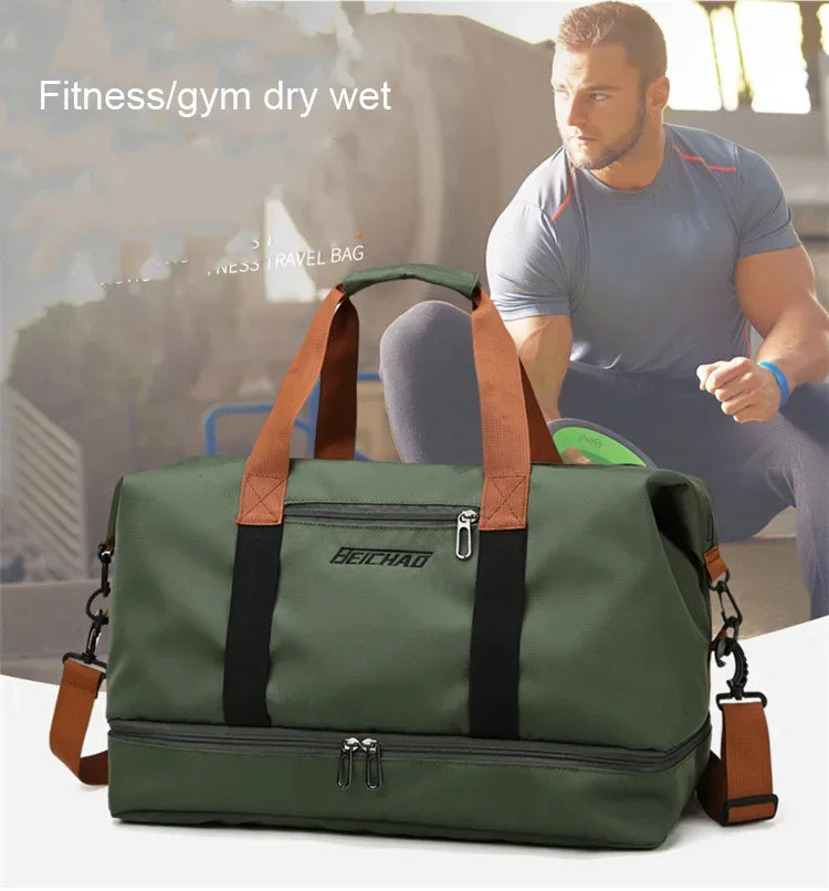 Travel Gym Bag Short-distance Luggage Portable Fitness Bags Shoulder Crossbody Chest Bag Handbags Duffle Carry On Weekender Bag - Zen Fit Plus