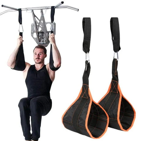 1 Pair Fitness Hanging Ab Straps Pull Up Bar Abdominal Muscle Assistance Bands Pull Up Straps for Knee Leg Raises Training Belt Zen Fit Plus