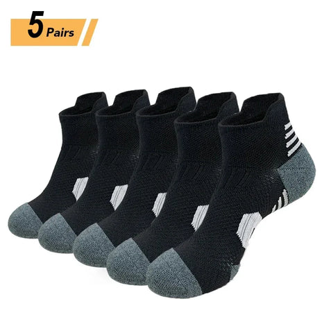 3Pair Professional Fitness Sports Socks Towel Bottom Non-Slip Running Socks Men Women Short Quick-Drying Basketball Training Sox - Zen Fit Plus