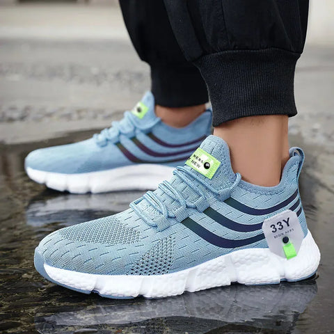 Men Casual Sport Shoes Breathable Lightweight Sneakers Outdoor Mesh Black Running Shoes Athletic Jogging Tenis Walking Shoes - Zen Fit Plus