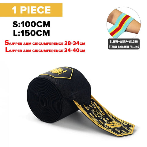 1PC PSIII 150cm Premium Elbow Pads Wrap Strap Bandage Brace Support Gym Fitness Sport Protecter for Weightlifting Bench Press Zen fit plus