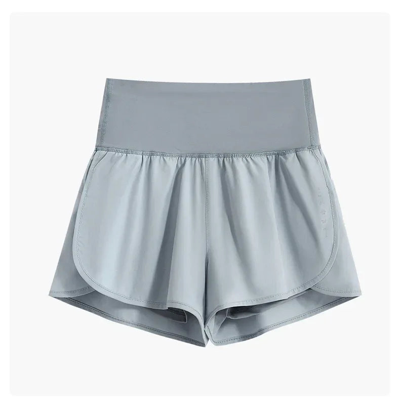 DRUR Running Short Women Gym Shorts 2 in 1Elastic Waist Shorts With Pocket Female Tennis Sportswear Fitness Clothes Jogger Pant - Zen Fit Plus