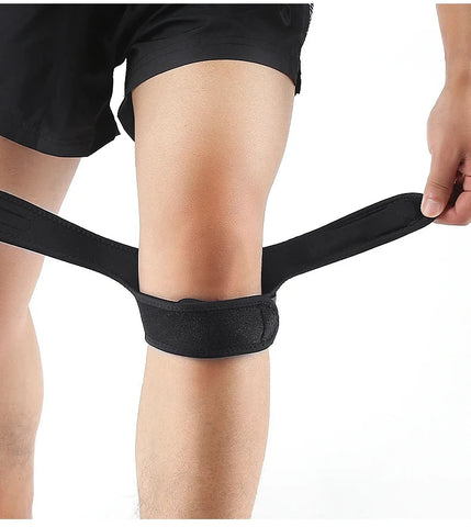 1PC Pressurized Knee Wrap Sleeve Support Bandage Pad Elastic Braces Knee Hole Kneepad Safety Basketball Tennis Cycling Knee Pads Zen Fit Plus