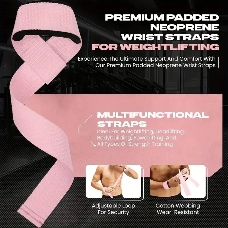 Weightlifting Wrist Straps Strength Training Adjustable Non-slip Gym Fitness Lifting Strap Wrist Support Sports Grip Band - Zen Fit Plus