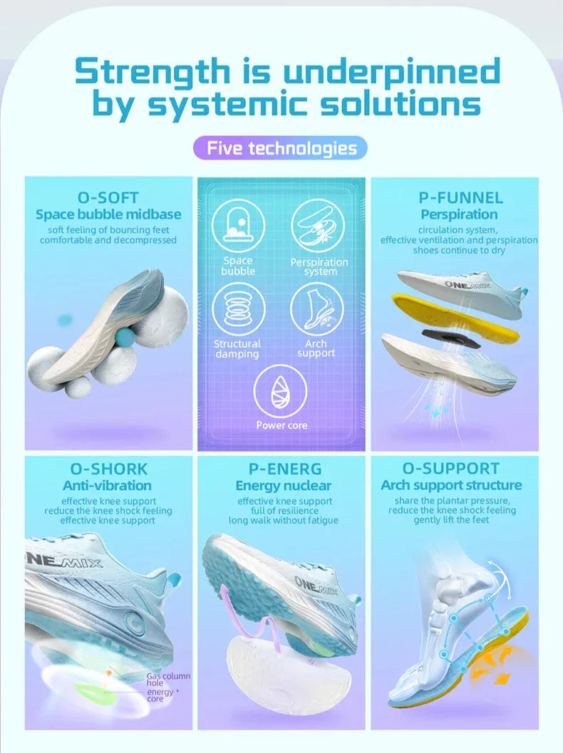 Onemix New Color Male Racing Breathable Cushioning Non-Slip Summer Jogging Shoes Men Lightweight Women Gym Shoes Outdoor Shoes - Zen Fit Plus