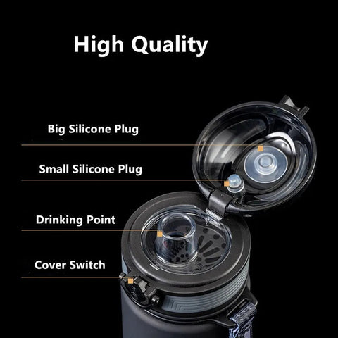 1000ml/1500ml High Quality Tritan Material Water Bottle Portable Durable Gym Fitness Outdoor Sport Drinking Bottle Zen fit plus