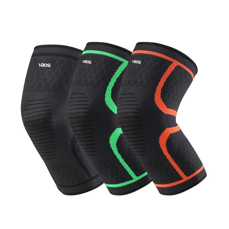 1 Pc Elastic Breathable Compression Knee Support Sleeve for Basketball Running Cycling Zen Fit Plus