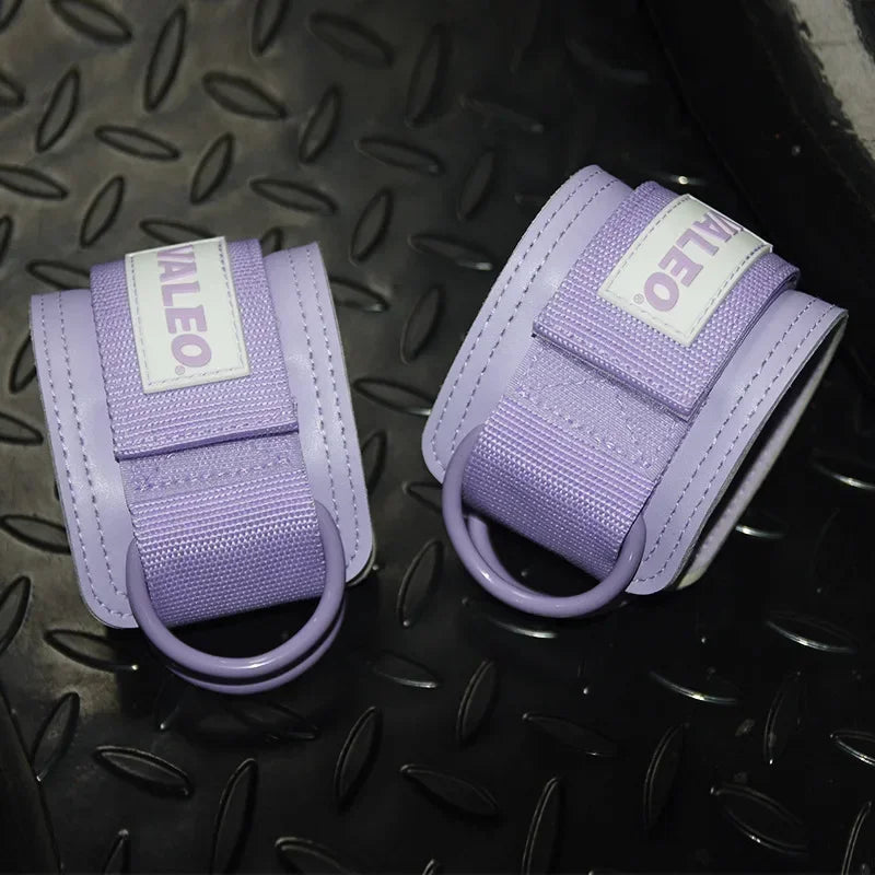 1Pcs Leather Fitness Ankle Straps Adjustable D-Ring Foot Support Cuffs Gym Leg Strength Workouts Pulley Buckle Sports Feet Guard Zen fit plus
