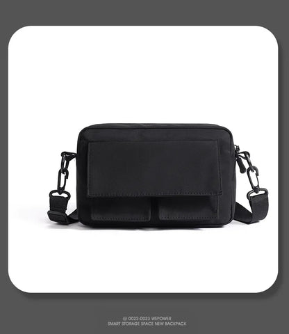 Minimalist Black Shoulder Bag Retro Male Nylon Crossbody Bags Men's Small Messenger Bag for Men Suitable for Daily Use - Zen Fit Plus