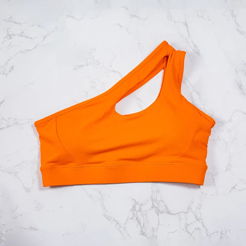 DIAS FIT JOY Women One Shoulder Sports Bras Yoga Top Vest Yoga Gym outdoor sport Running Fitness Underwear Zen fit plus