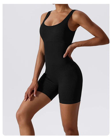 High Elastic Integrated Tight Fitting Jumpsuit Aerial Beauty Back Yoga Suit Seamless Jumpsuit for Women - Zen Fit Plus