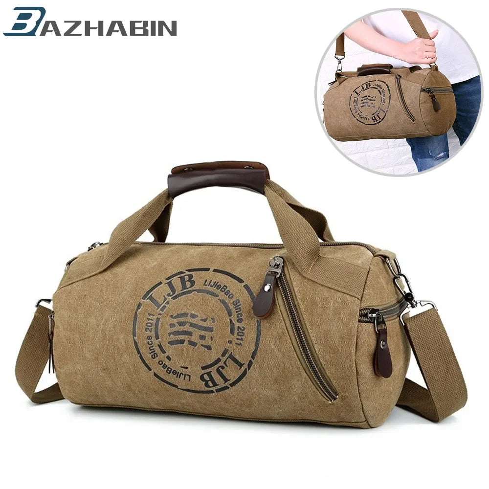 Male Canvas Sport Bag Durable Multifunction Handbag Men Training Gym Bags Women Fitness Shoulder Bag Outdoor Sporting Backpack Zen fit plus