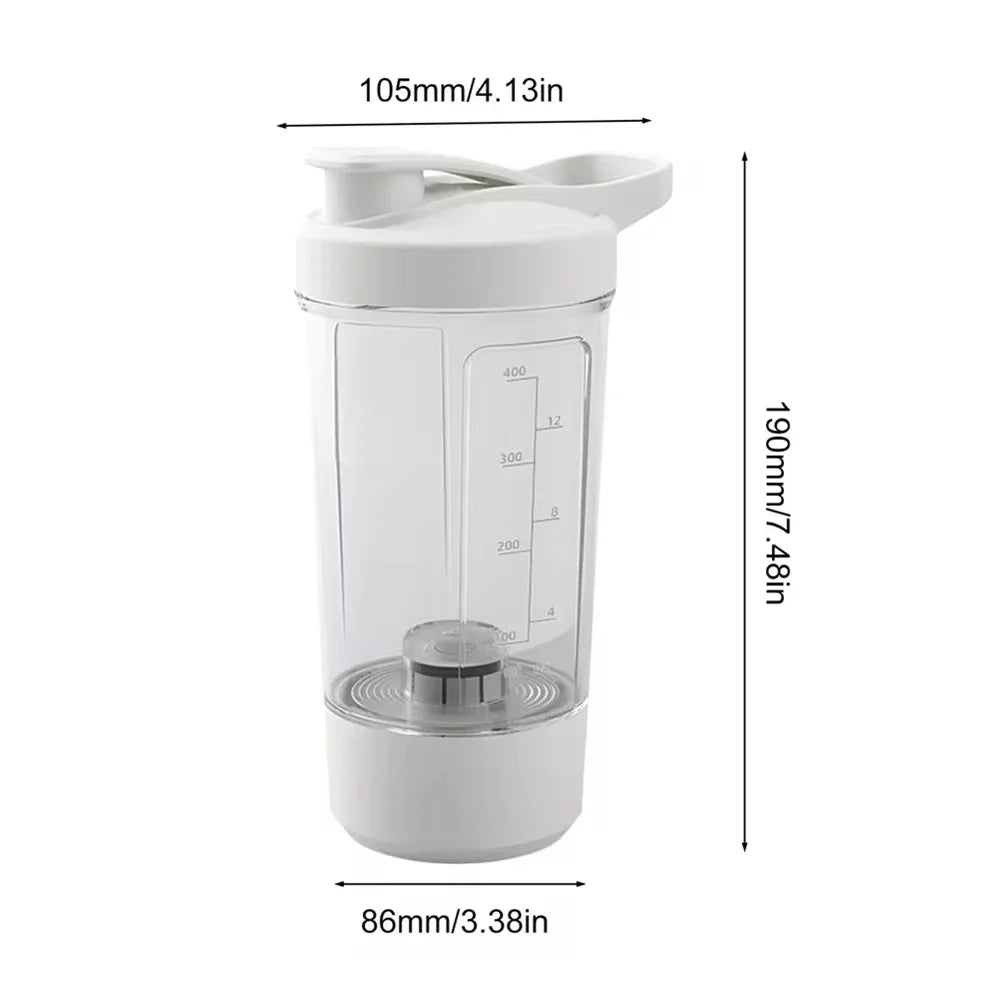 Electric Protein Shaker Bottles Rechargeable Mixer Cup Shakes Meal Replacements BPA-Free Tritan 13.5oz Automatic Mixer Bottle Zen fit plus