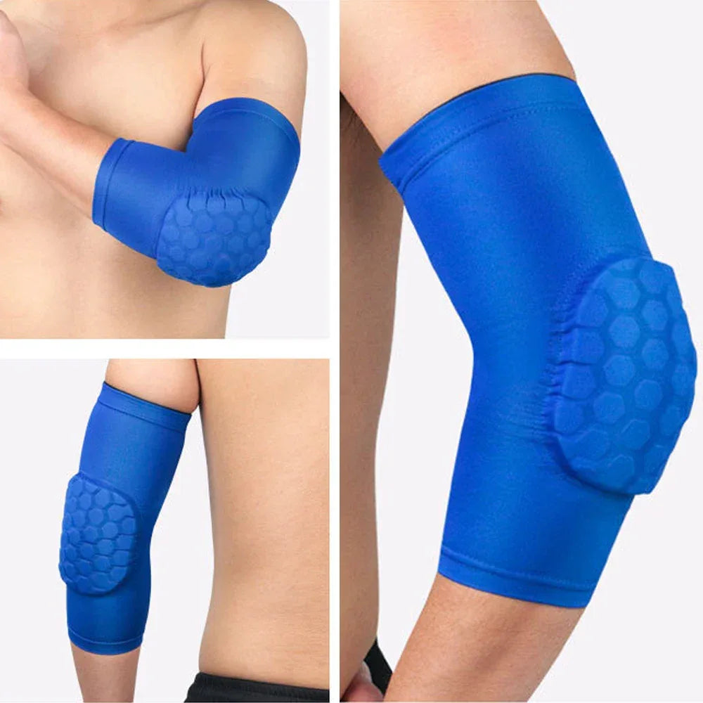 1 PC Sports Elbow Support Sleeve Honeycomb Paded Arm Joint Protector Breathbable Elbow Pads Cycling Running Basketball Arm Guard - Zen Fit Plus