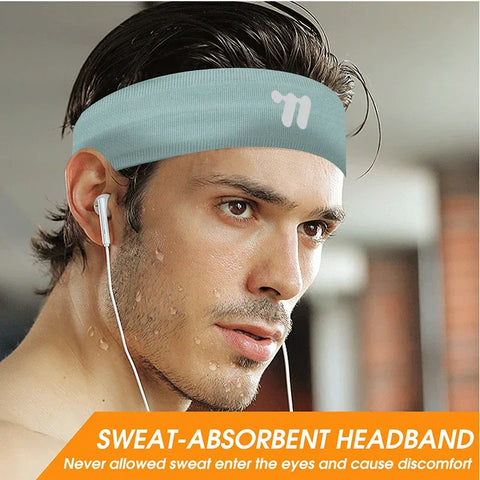 WEST BIKING Sports Headband Anti-slip Sweat Absorbing Elastic Sweatband Quick Dry Men Women Running Fitness Gym Cycling Headwear - Zen Fit Plus