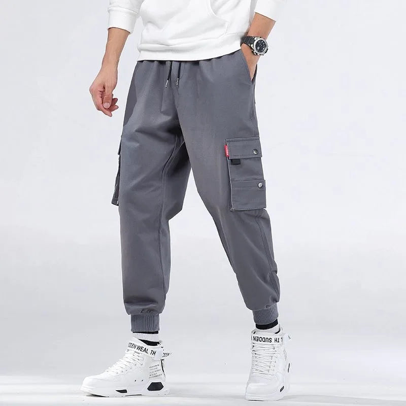 Classic Design Multi Flap Pockets Cargo Pants,Men's Loose Fit Drawstring Harem Cargo Jogger Pants oversized pants men and women Zen fit plus