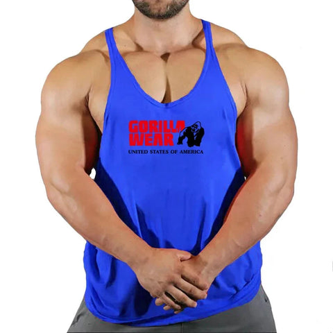 Muscular Man Gyms Men's Clothes Tank Top Vest Gym Bodybuilding and Fitness Stringer Clothing Workout Brand Singlets Shirt Muscle Zen fit plus