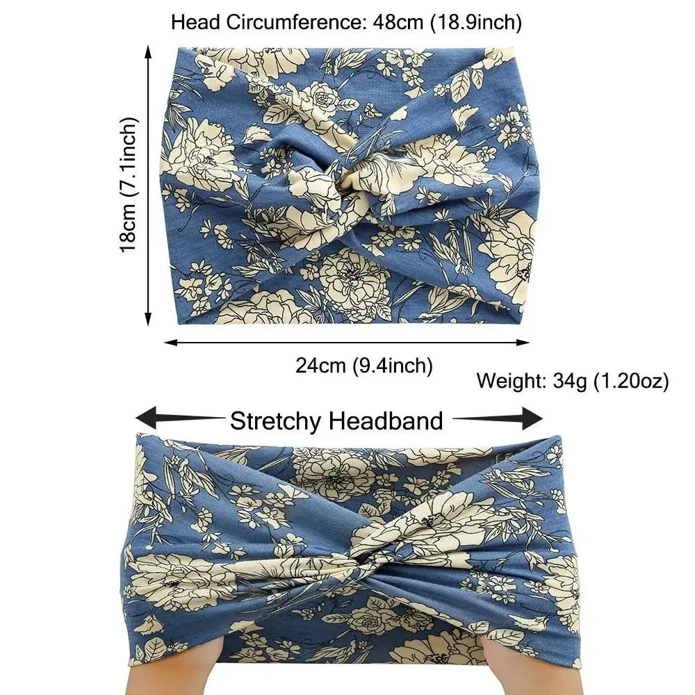 Hair Accessories Twisted Extra Large Thick Wide Headbands Turban Workout Headband Head Wraps for Women - Zen Fit Plus