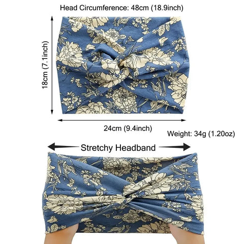 Hair Accessories Twisted Extra Large Thick Wide Headbands Turban Workout Headband Head Wraps for Women - Zen Fit Plus