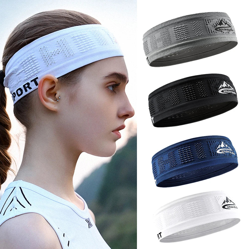 Sports Headband Cycling Headwear Men Women Elastic No Slip Band Basketball Gym Fitness Tennis Sun Protection Hat Unisex Zen fit plus