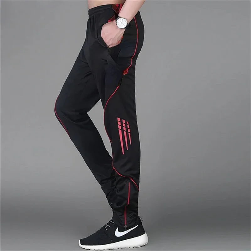 New Running Pants Men Sports Football Training Pants Football Pockets Zipper Women Gym Fitness Jogging Pants Legging Pants Zen fit plus