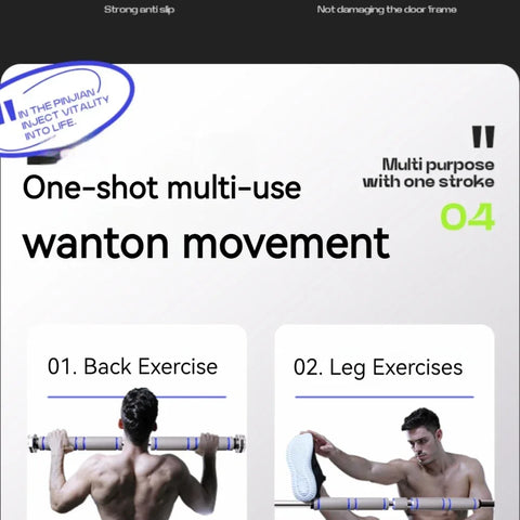 Telescopic Doorway Pull Up Bar Non-Slip Chin-Up Fitness Equipment Adjustable Home Gym Strength Training Heavy Duty For Men Women - Zen Fit Plus