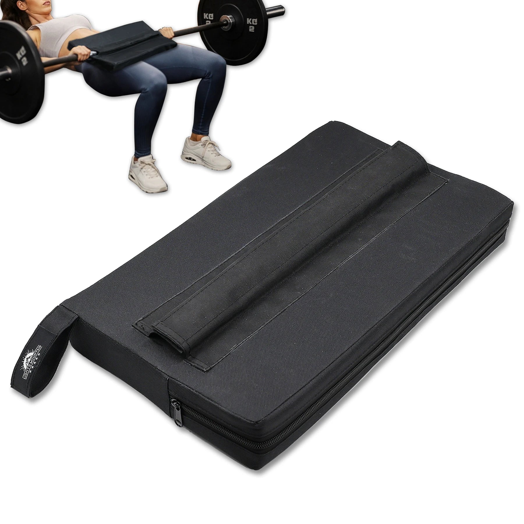 Square Hip Thrust Pad Protective Extra Thick foam pad for Barbell Weightlifting Hip Thrusts and Glute Bridges Workouts Home Gym Zen fit plus