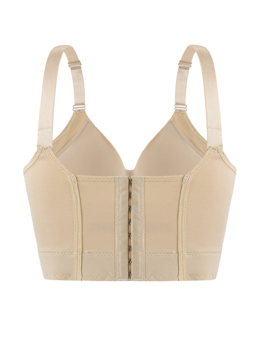 Western sizes of underwear  with steel rims, gathered together to prevent sagging, sporty and beautiful back, deep V-bra Zen Fit Plus